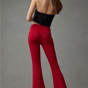 Women's Red Flare Jeans